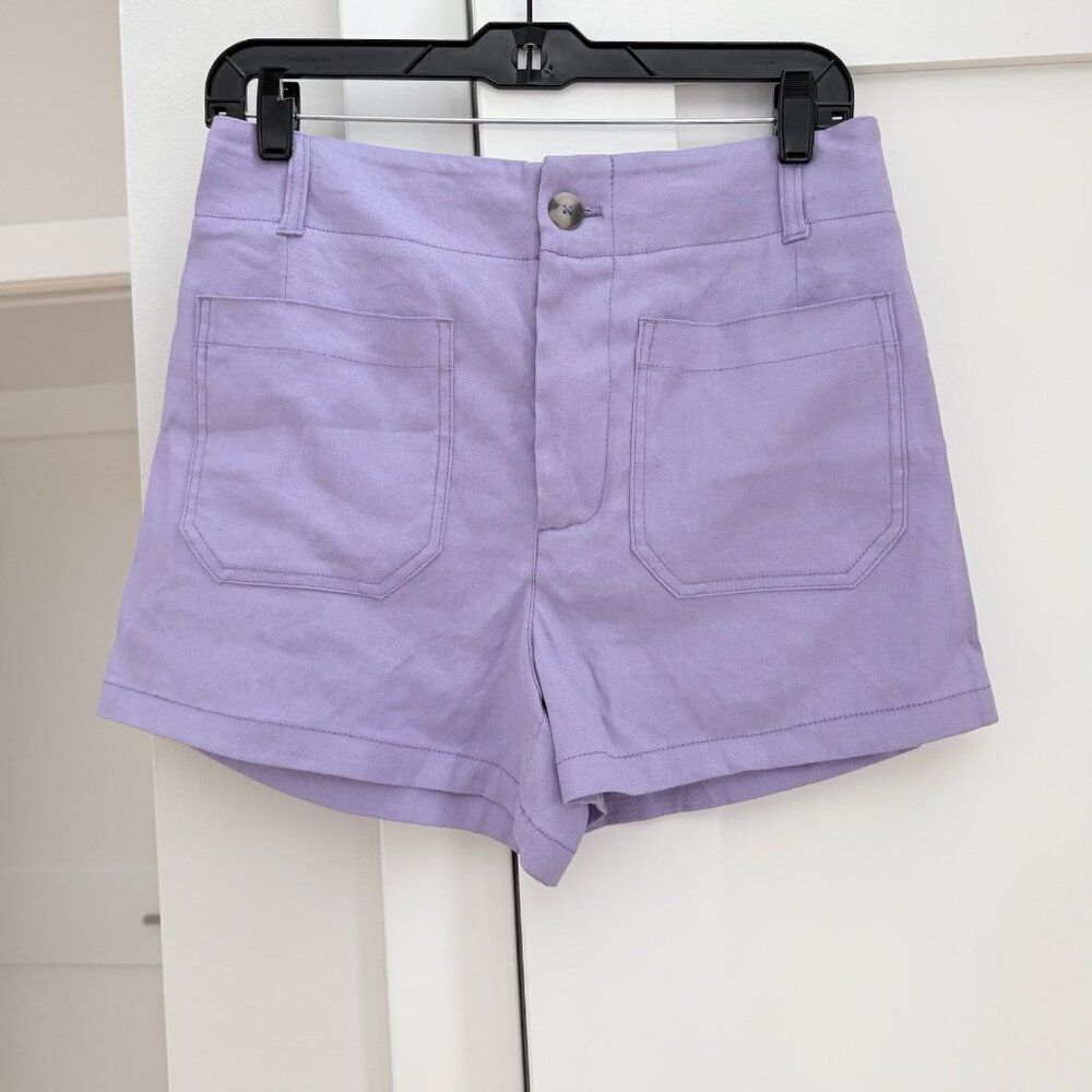 Anthropologie Lavender High-Rise Front-Pocket Shorts/ bought not worn